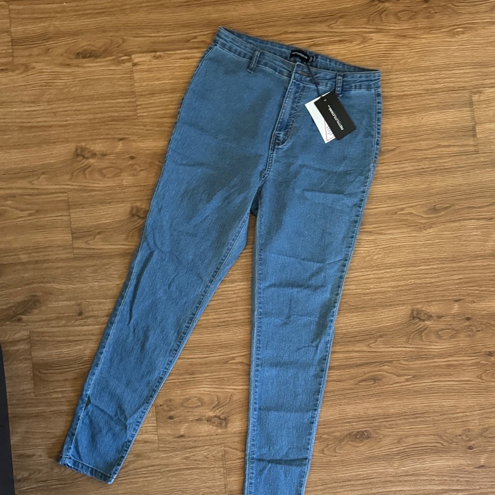 PrettyLittleThing Classic Blue Skinny Jeans